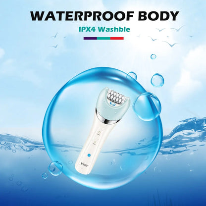 Epilator 5 in 1 Electri Women Epilator Female Shaver Leg Body Hair Remover Lady Bikini Trimmer Facial Cleaning Massage V-703